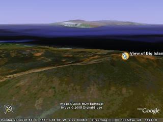 View of Big Island from top of Maui