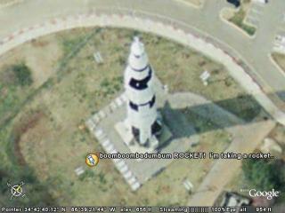 boomboombadumbum ROCKET!  I'm taking a rocket..