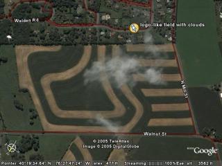 logo-like field with clouds
