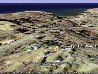 Where I park for Folly Cove