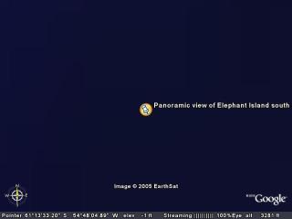 Panoramic view of Elephant Island south coast